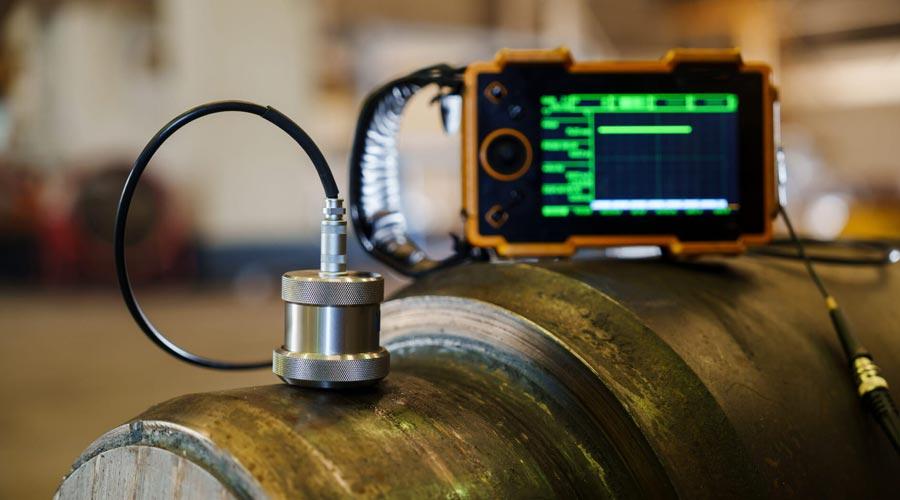 ultrasonic thickness testing of high-temperature alloy steel piping in power generation industry